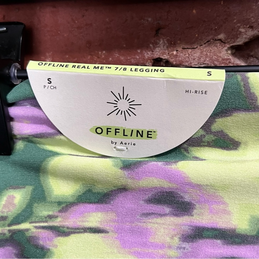 Aerie Women Offline Green Floral Print High Rise
Crossover 7/8 Tight Leggings S - Picture 6 of 15